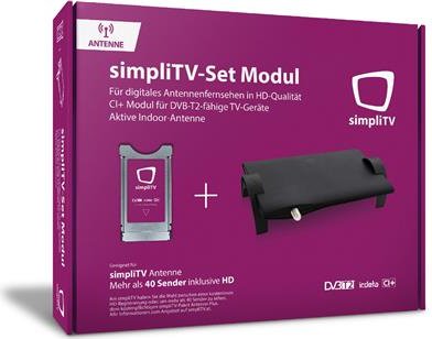 Kathrein simpliTV Antenne SimpliTV Set Cardless Irdeto Modul für DVB-T2