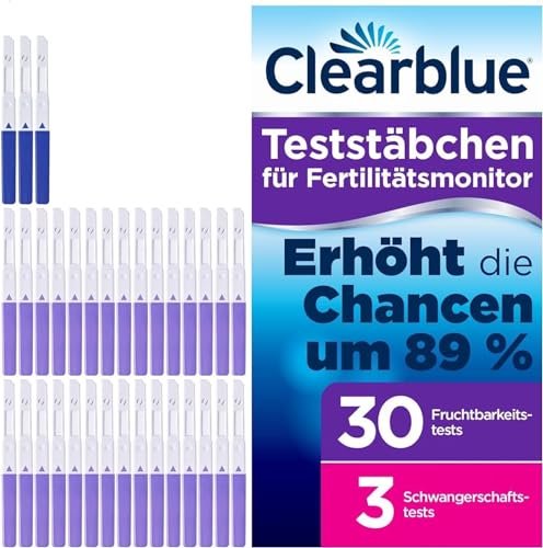 Clearblue 30x Teststäbchen für Fertilitätsmonitor + 3x Schwangerschaftstest