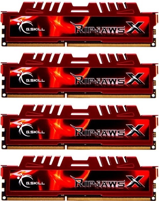G.Skill RipJawsX czerwony DIMM Kit 16GB, DDR3-1866, CL9-10-9-28
