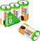 GP Batteries Super Alkaline Mono D, 4-pack (03013AS4)