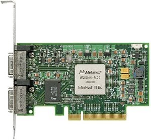 HP InfiniBand 4x DDR PCI-E, 0 Memory Dual Port HCA [483513-B21], PCIe x8