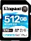 Kingston Canvas Go! Plus R170/W90 SDXC 512GB, UHS-I U3, Class 10 (SDG3/512GB)