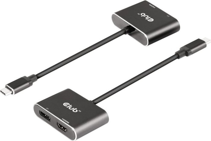 Club 3D MST hub USB-C 3.2 na DisplayPort + HDMI 4K60Hz M/F adapter