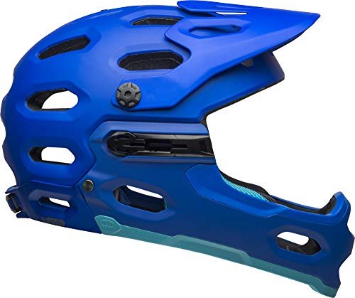 Bell Super 3R MIPS Fullface-Helm matte blue/bright blue