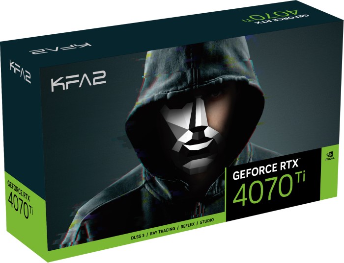 KFA2 GeForce RTX 4070 Ti SG (1-Click OC), 12GB GDDR6X, HDMI, 3x DP