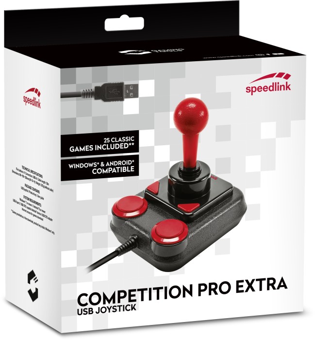 SPEEDLINK SL-650212-BKRD Competition PRO EXTRA USB Joystick - Anniversary  Edition, Retro-Arcade-Stick, schwarz-rot
