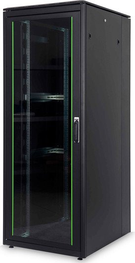 Digitus Professional Unique Serie 42HE Serverschrank, Glastür, schwarz, 1000mm tief (DN-19 42U-8/10-B-1)