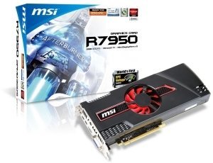 MSI Radeon HD 7950, R7950-2PMD3GD5, 3GB GDDR5, DVI, HDMI, 2x mDP
