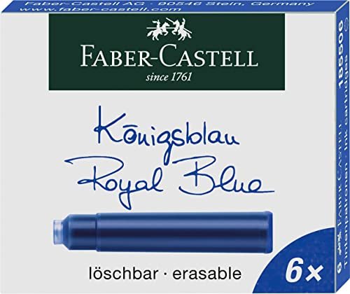 Faber-Castell Standard-nabój z tuszem niebieski, sztuk 6