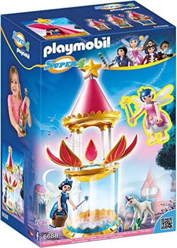 playmobil Super 4 - Zauberhafter Blütenturm mit Feen-Spieluhr und Twinkle