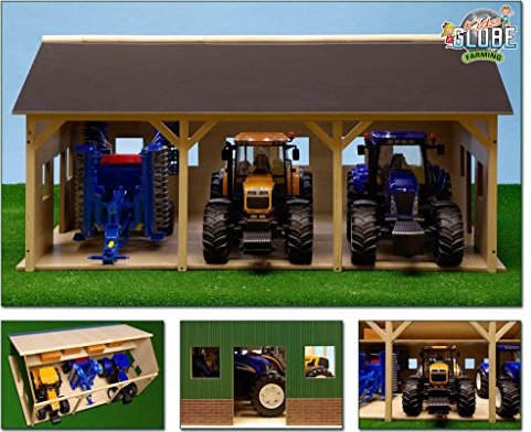 Kids Globe Traktorschuppen Landwirtschaft Bauerhof Kinder Spielzeug 1:16 610340 