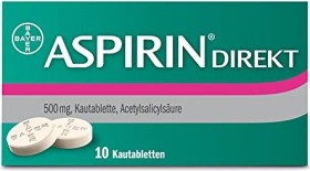 Bayer Aspirin Direkt 500mg Kautabletten, 10 Stück