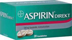 Bayer Aspirin Direkt 500mg Kautabletten, 20 Stück