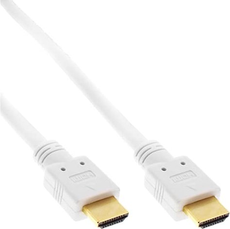 InLine High Speed przewód HDMI z Ethernet biały/złoty 1.5m