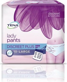 Tena Lady Pants Discreet Plus spodnie ochronne L, 10 sztuk