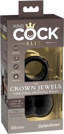 Pipedream King Cock Elite The Crown Jewels Vibrating Swinging Balls