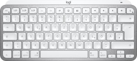 Logitech MX Keys Mini for Mac Pale Gray, weiß/grau, LEDs weiß, Logi Bolt, USB/Bluetooth, DE
