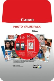 Canon Tinte PG-560XL/CL-561XL schwarz/dreifarbig Photo Value Pack (3712C004)