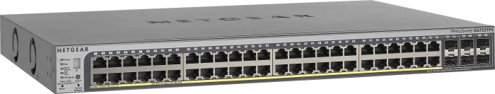 Netgear ProSAFE GS700 Rack Gigabit Smart Stack switch, 46x RJ-45, 2x RJ-45/SFP, 2x SFP, PoE+