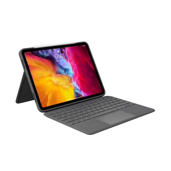Logitech Folio Touch, KeyboardDock mit Trackpad für iPad Pro 11" (1. und 2. Generation), Graphite grau, DE