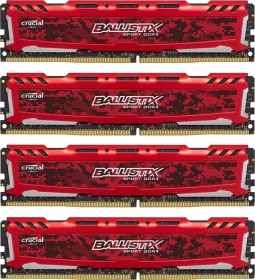 Crucial Ballistix Sport LT rot DIMM Kit 32GB, DDR4-2666, CL16-18-18