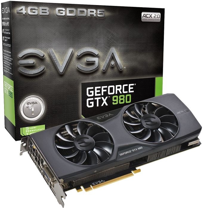 EVGA GeForce GTX 980 ACX 2.0, 4GB GDDR5, DVI, HDMI, 3x DP