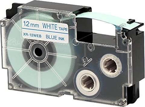 Casio XR-12WEB1 taśma do drukarek, 12mm, niebieski/biały