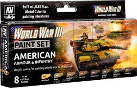 World War III Wargames Color Series "American Armour & Infantry" Farbset 8 tlg