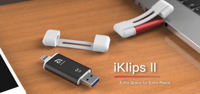 ADAM elements iKlips II szary 64GB, USB-A 3.0/Lightning