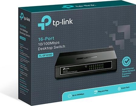 TP-Link TL-SF1000 Desktop Switch, 16x RJ-45