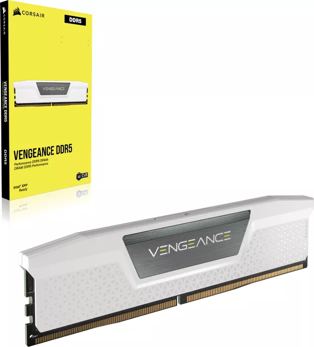 Corsair Vengeance white DIMM kit 32GB, DDR5-6400, CL32-40-40-84, on-die ECC