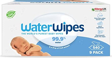 WaterWipes Feuchttücher, 540 Stück (9x 60 Stück) (verschiedene Ausführungen)