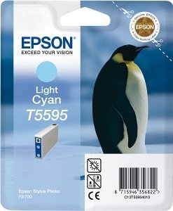 Epson tusz T5595 błękit jasny