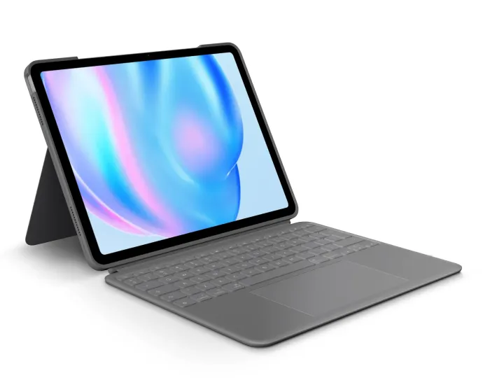 Logitech Combo Touch, KeyboardDock für Apple iPad Air 11" (M2) 2024, grau, US