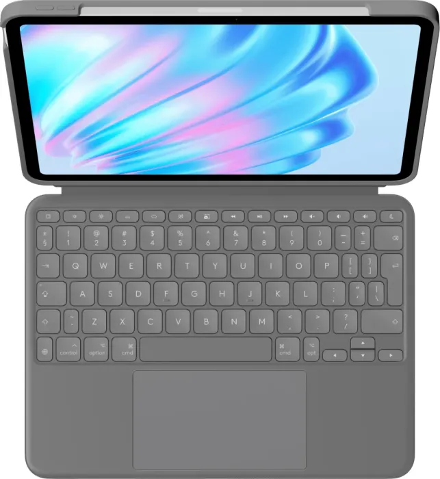 Logitech Combo Touch, KeyboardDock für Apple iPad Air 11" (M2) 2024, grau, US