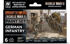 World War II Wargames Color Series "German Infantry" Farbset 6 tlg
