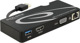DeLOCK Adapter USB 3.0 auf HDMI/VGA + Gigabit LAN, USB 3.0