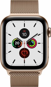 Apple Watch Series 5 (GPS + Cellular) 44mm Edelstahl gold mit Milanaise-Armband gold
