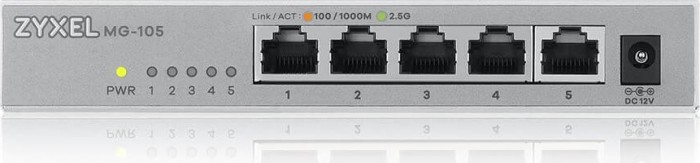 ZyXEL MG-105 Desktop 2.5G Switch, 5x RJ-45 (MG-105-ZZ0101F)