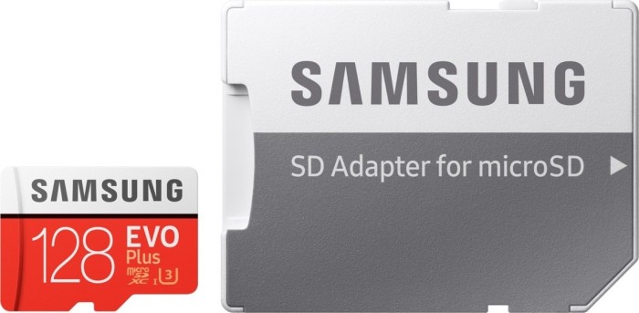 Samsung EVO Plus R100/W60 microSDXC 128GB Kit, UHS-I U3, Class 10