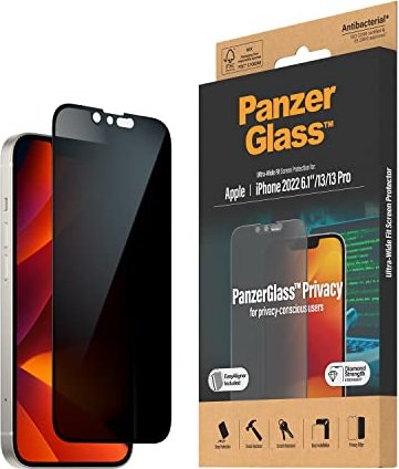 PanzerGlass Ultra-Wide Fit Privacy with EasyAligner do Apple iPhone 14/13/13 Pro