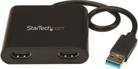StarTech USB-A 3.0/2x HDMI Adapter, schwarz