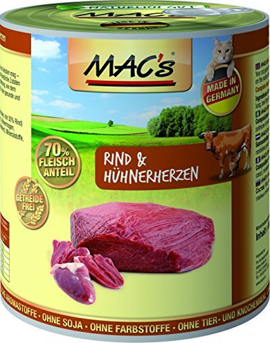 MAC's Cat Rind und Hühnerherzen 4.8kg (6x 800g)