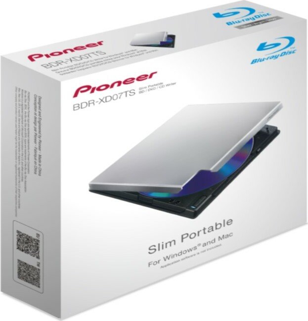 Pioneer BDR-XD07TS silber, USB 3.0