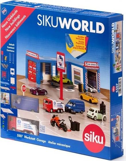 SIKU Kinder Spielzeug Sikuworld Werkstatt Garage GebÃ¤ude mit Stecksystem 5507 