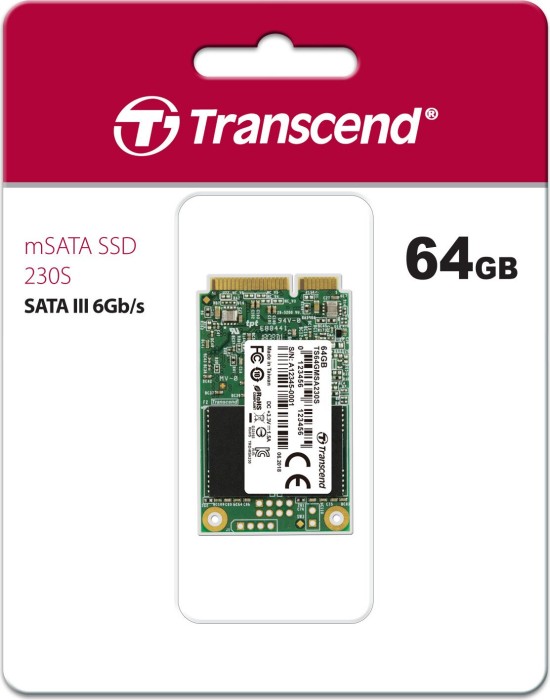 Transcend MSA230S 64GB, MO-300/mSATA 6Gb/s