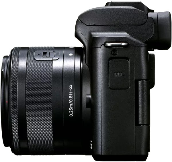 Canon EOS M50 Mark II schwarz mit Objektiv EF-M 15-45mm 3.5-6.3 IS STM