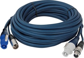 DAP Audio FP17 Hybrid Cable powerCON & 3-pin XLR, 10m blau (90904)