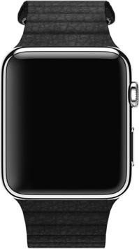 Apple Lederarmband mit Schlaufe Medium für Apple Watch 42mm schwarz