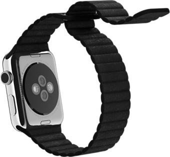 Apple Lederarmband mit Schlaufe Medium für Apple Watch 42mm schwarz